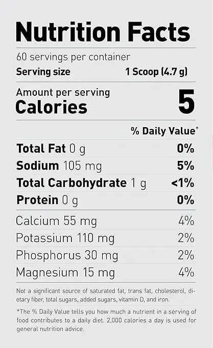 Kaged Hydration Nutritonal Facts
