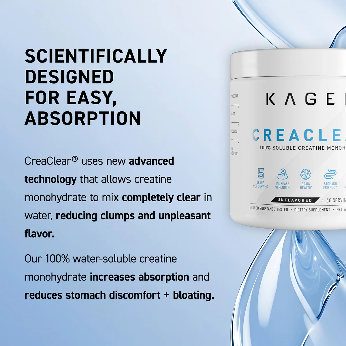 Kaged CreaClear Unflavored Features