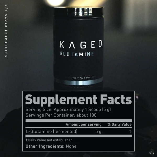 Kaged Glutamine Supplement Facts