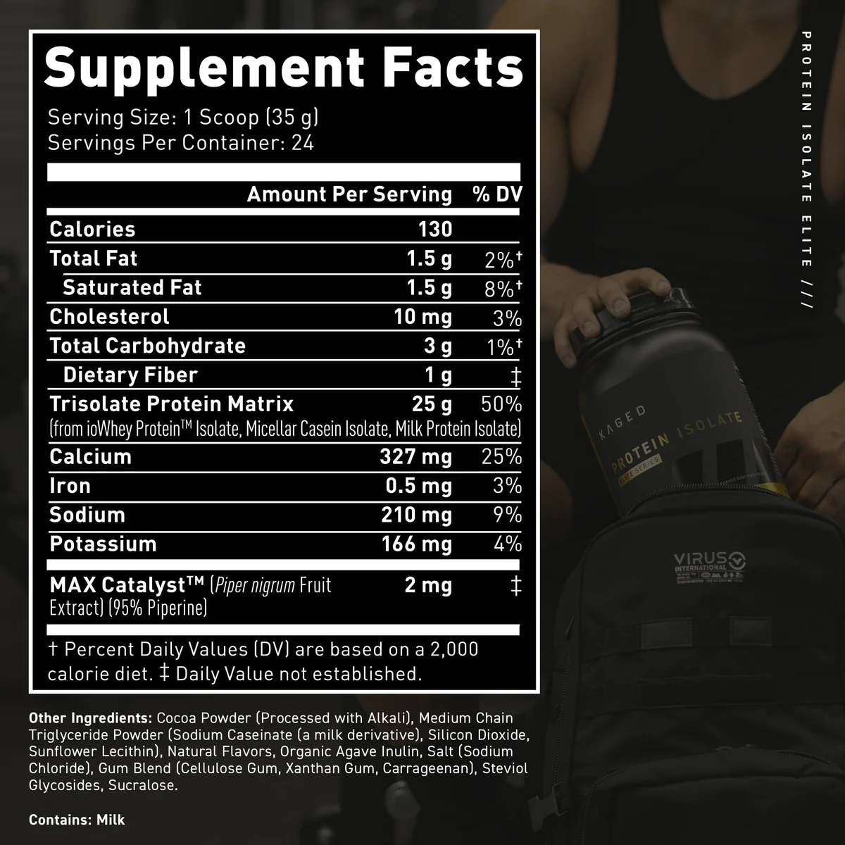 Kaged Protein Powder Elite : Supplement Facts